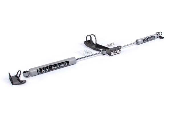 Dual Steering Stabilizer Kit w/ NX2 Shocks | Dodge Ram 1500 Mega Cab (06-08) 4WD | Y-Style Steering